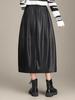 Women's 2025 New Style Elastic Waist Leather Skirt - Versatile Bud Skirt with Flattering Fit