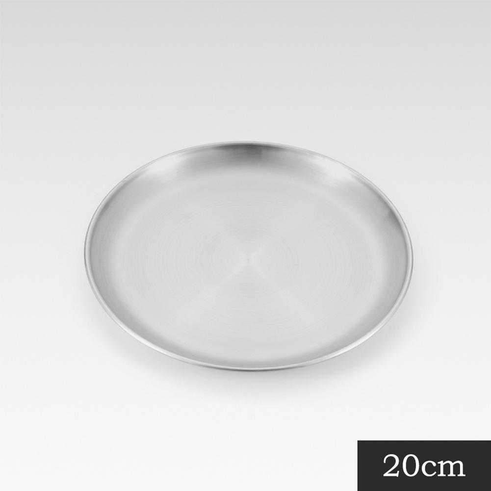 Stainless Steel Plates Dinner Plates Portable Metal Dinner Dishes Feeding Serving Tableware Great for Picnic Outdoor Camping BBQ
