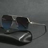Lunettes de soleil Polygon Rectangle Mode Monture Métal Femmes Hommes Grandes Lunettes de Soleil Carrées pour Femme Homme Dégradé Voyage Oculos