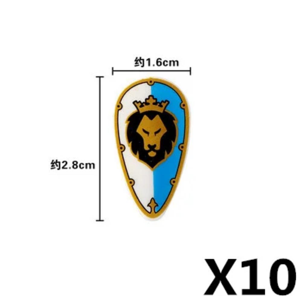 MOC Blocuri de Construcții Militare Figurine Soldați Medievali Accesorii Arme Leu Roșu Vultur Negru Cavaler Armură Scut Mini Cărămizi