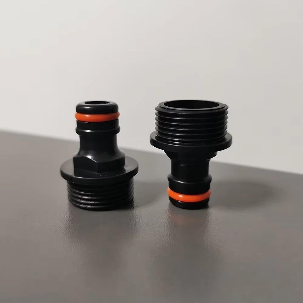 Black Brass Tap Nipple Connector 1/2" 3/4" Quick Insertion Nipple Water Hose Fittings