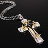 Men's Fashion Necklace Jesus Cross Pendant Necklace Stainless Steel Necklace Byzantine Necklace Vintage Cross Necklace Cross Pendant Necklaces
