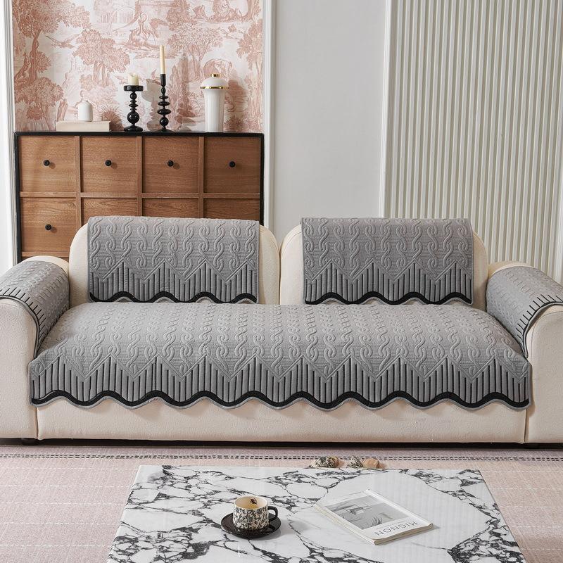 Cream Wind Sofa Cushion  New Four-Season Universal Non-Slip Seat Cushion Light Luxury High-End Leather Sofa Cover Towel
