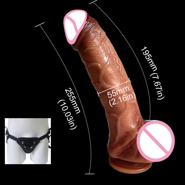 New Biggest Realistic Dildo Soft Silicone Thick Huge Penis Strapon Suction Cup Anal Sex Toys For Vagina Erotic Women Masturbator