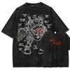 Pop BioShock Game Short-sleeved Washed-out Distressed Pure Cotton Loose Men's and Women's Shirt Large Size