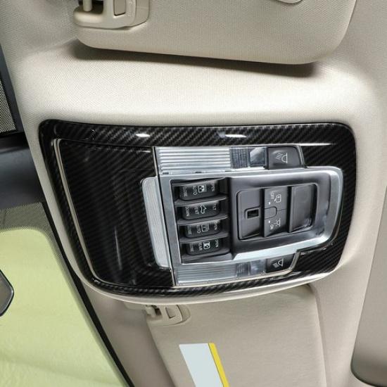 Carbon Fiber Roof Reading Light Lamp Cover Trim Frame For 2018+ Dodge Ram 1500