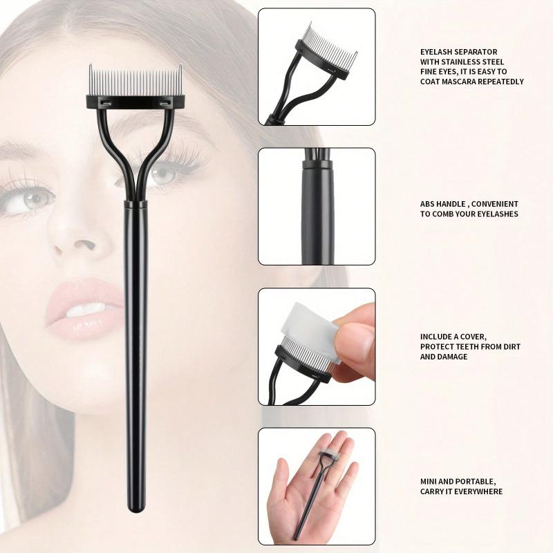 1 Piece Of Stainless Steel Ultra-Fine Eyelash Steel Comb, Recommended By Makeup Artists For Shaping And Combing After Clamping