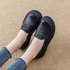 Soft surface soft sole handmade women's shoes comfortable foot flat sole single shoes casual leather shoes