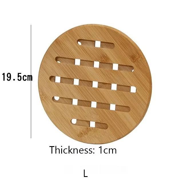 Hot Dinner Mat 1PC Insulated Dining Table Pots and Pans Mat Wood Non-slip Cups and Bowls Mat Openwork Round Household