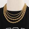 2-10mm Hip-Hop Stainless Steel Rope Chain Fashion Men And Women Jewelry Waterproof Choker Men Women Jewelry Gold Color Chains