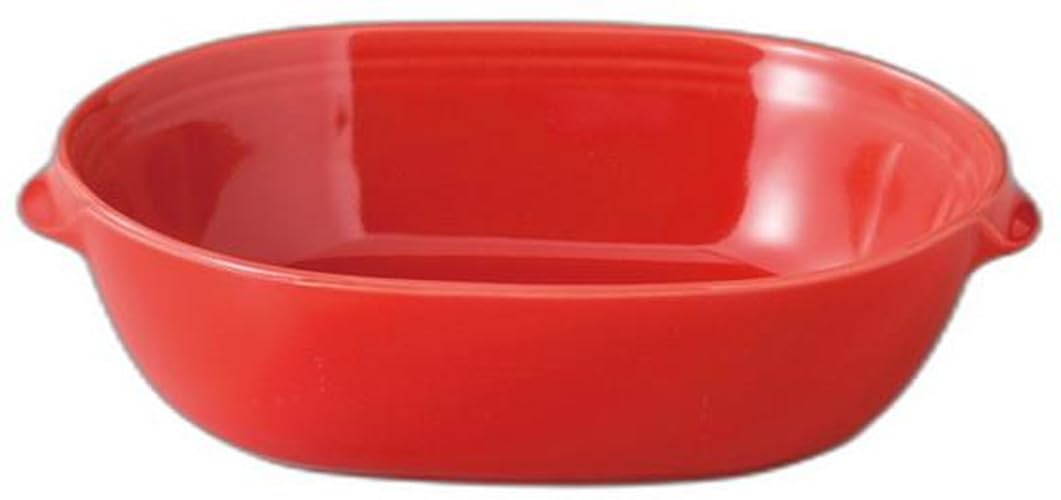 

16cm Oval Gratin Dish x x Gratin Dish Setomonohonpo (RD) [16 10.8 4.2cm]