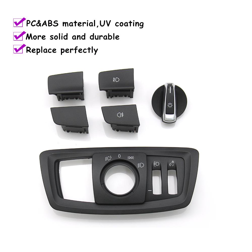 F20 F21 F22 F23 F48 F49 F39 Car Headlight Switch Panel HeadLamp Rotary Front Rear Foglight Button Cover For BMW 1S 2S X1 X2