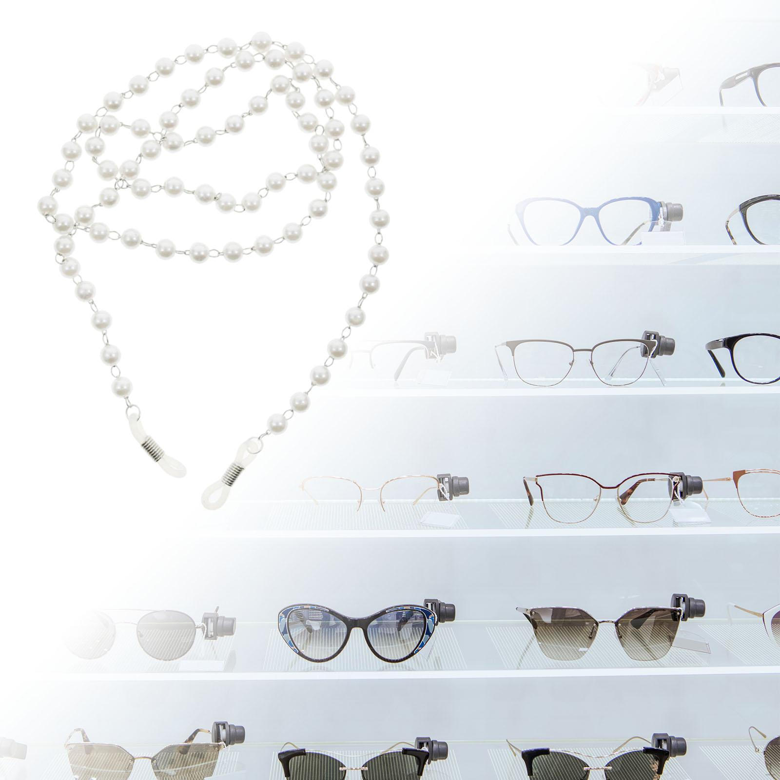 

Цепочка для очков с бисером, фиксатор для очков, ремешок-держатель для клубной вечеринки белый