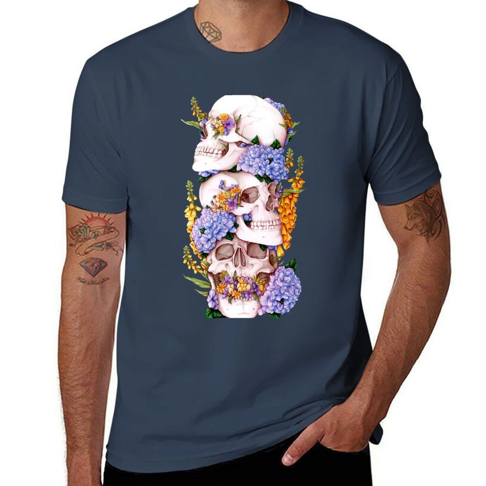 No Evil Skulls Tshirt Nonshrink Basic Cotton Tshirt S