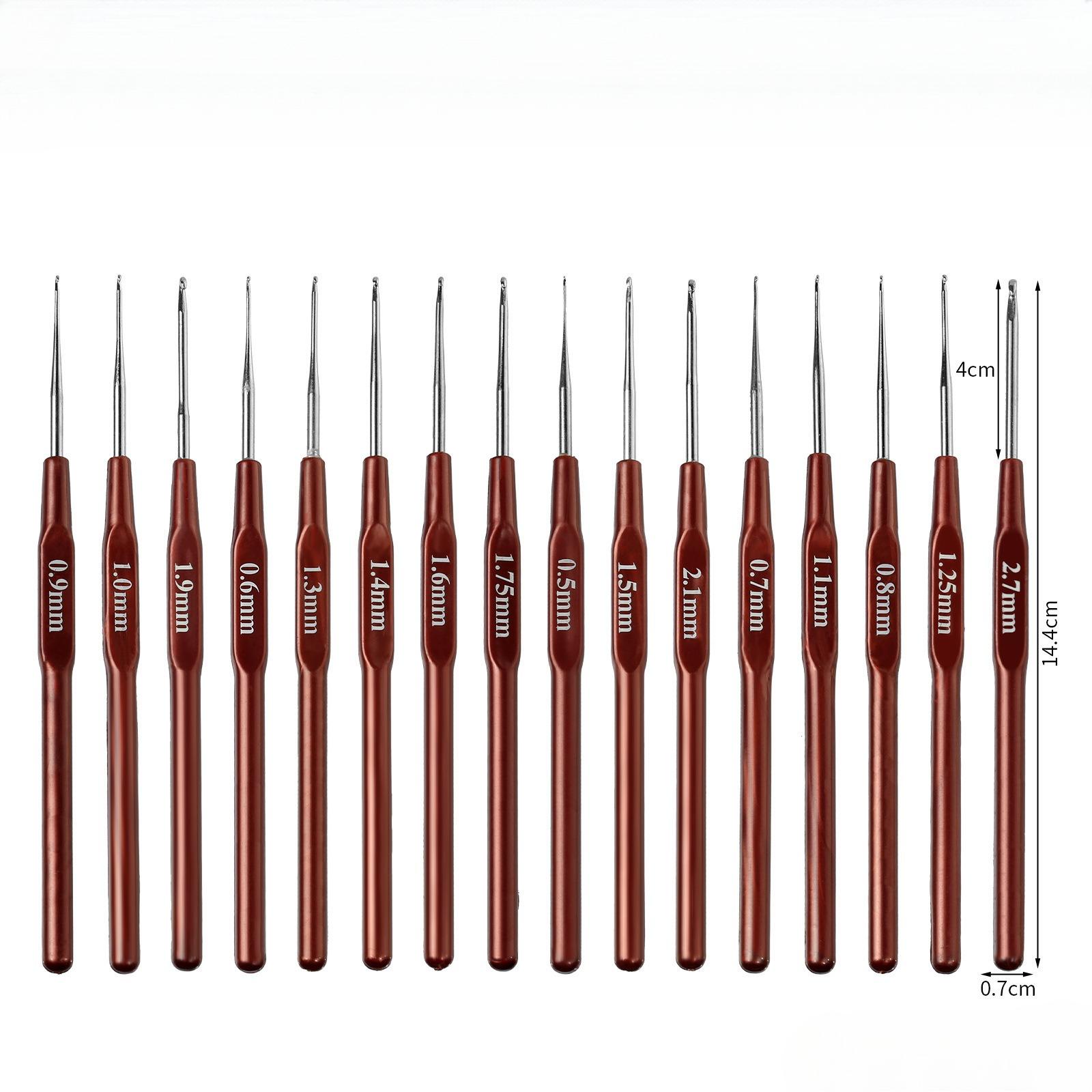 Набор крючков для вязания крючком из 16 штук Пластиковая ручка Крючки для вязания крючком Ручка Набор спиц для вязания Крючки для вязания Крючки для вязания 0,5 мм-2,5 мм 16pcs with a set