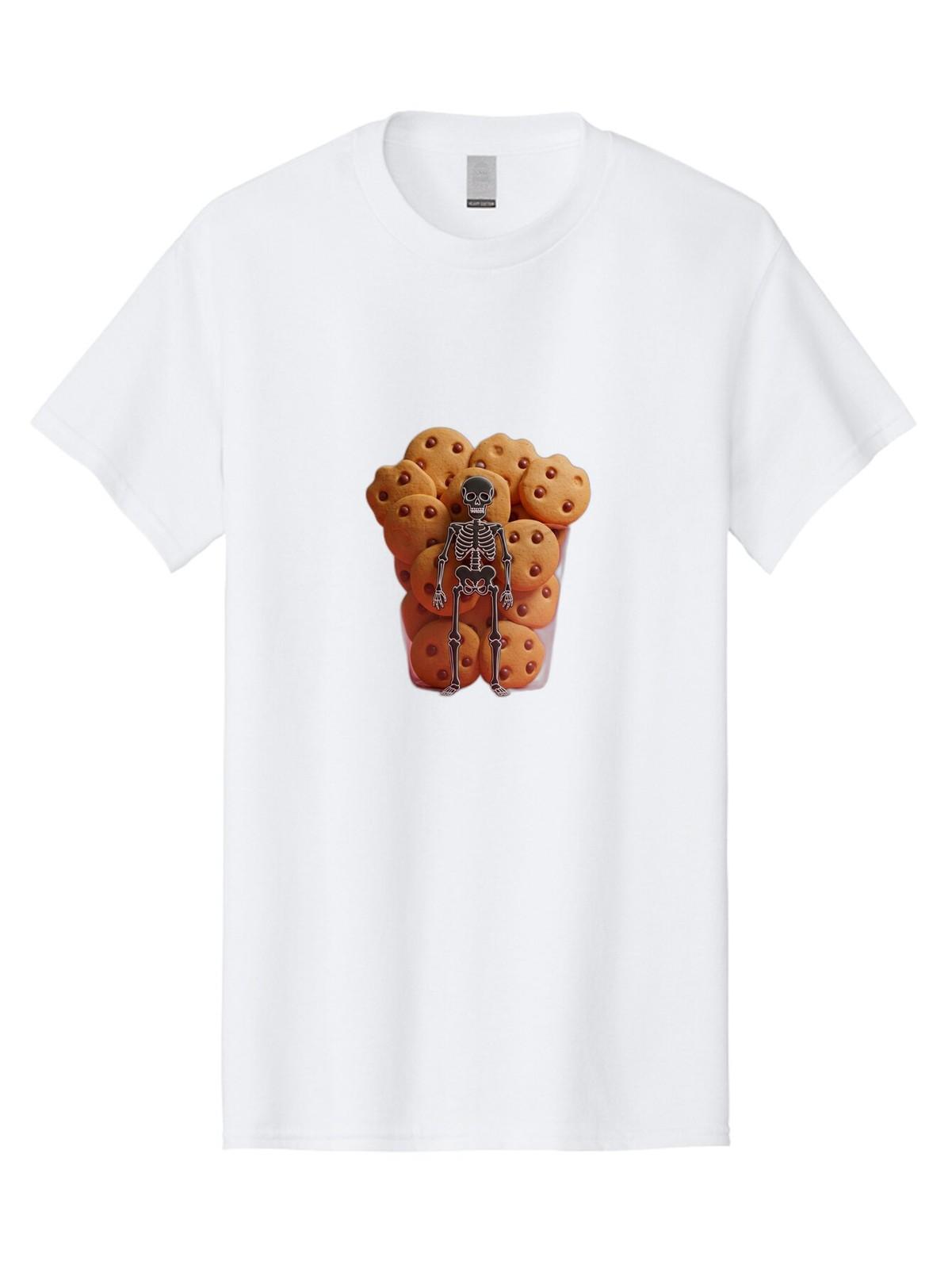 Skeleton-In-Cookies-Jar Mens Graphic Tee, 100% Cotton, Casual Summer Wear S разноцветный