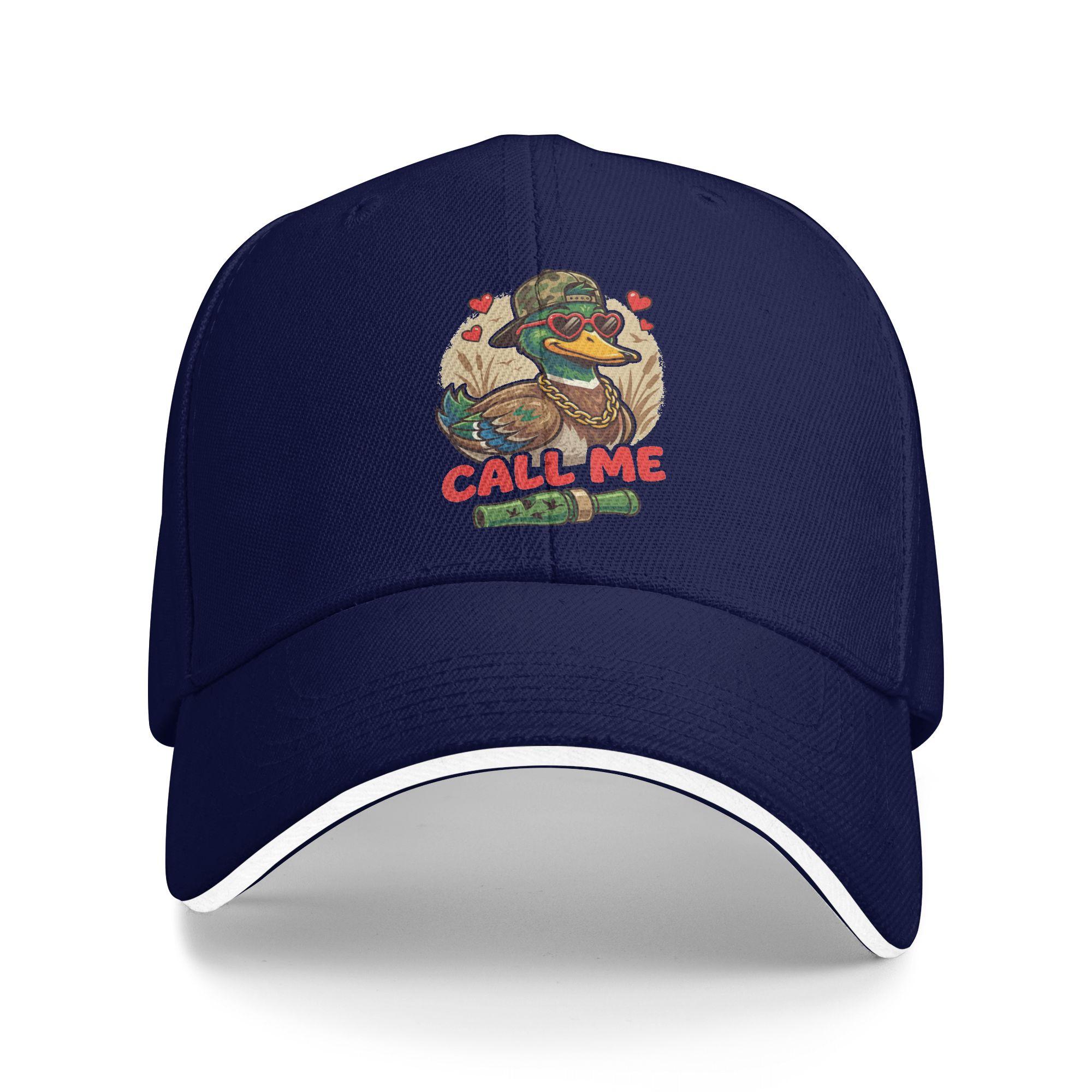 

Call Me Duck Hunting Retro Valentine s Day Casual Baseball Cap Running Hippie Trucker Hat Spring Sun-Proof Baseball Caps One Size