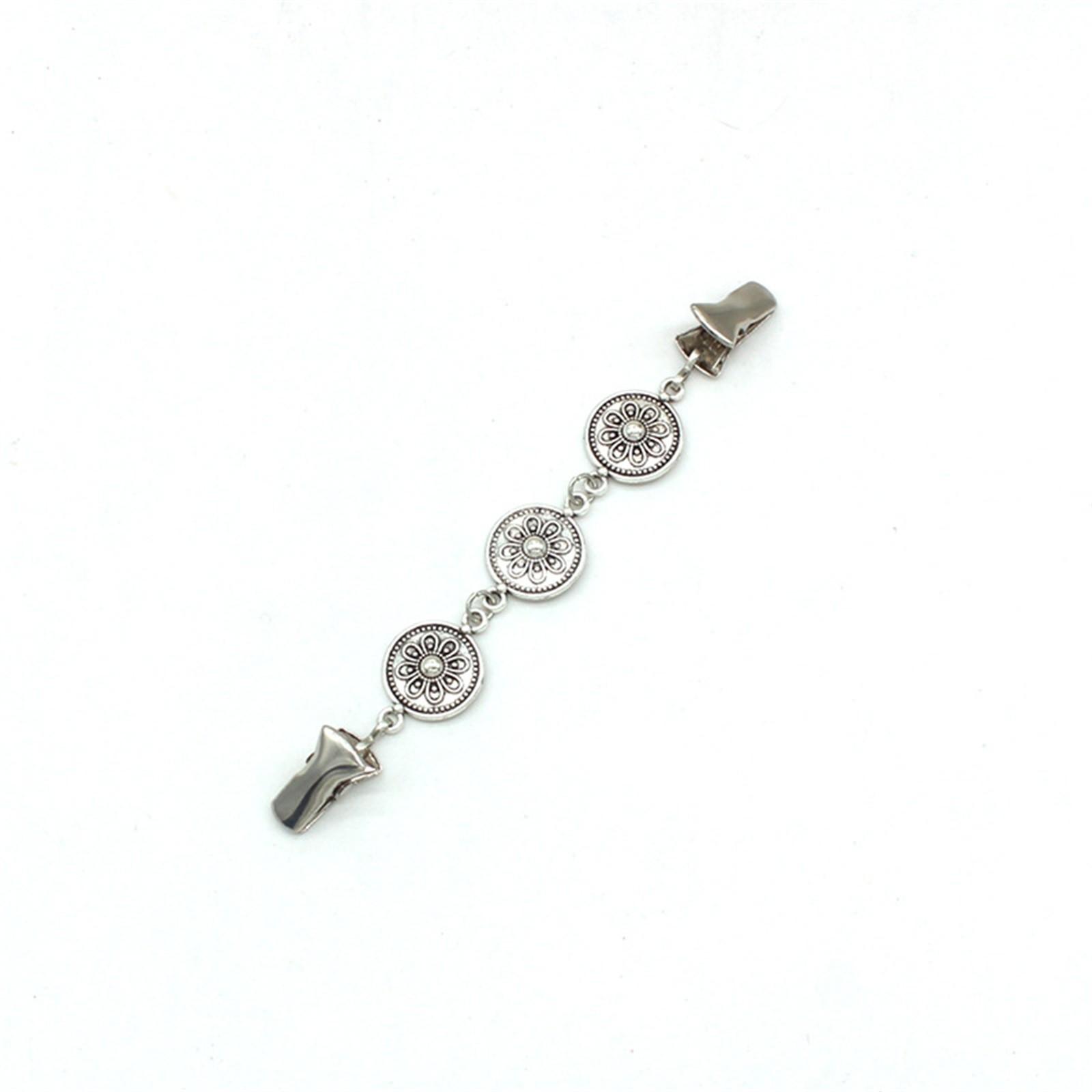 

Винтажный зажим для воротника, универсальный шарф, пряжка для шарфа, зажим для свитера серебряный