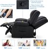 YODOLLA Ergonomic Recliner Chair – Adjustable TV Chair with Footrest , Modern Faux Leather, Manual Controls & Side Pockets (Black)