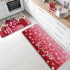 1/2 Pieces Valentine's Day Heart-shaped Kitchen Carpet, Anniversary, Wedding, Holiday Floor Mat, Home Decoration