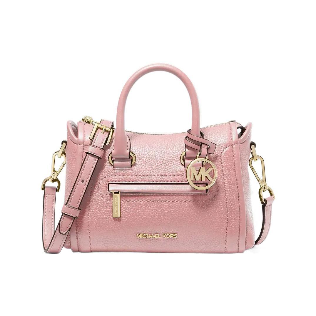 

New MICHAEL KORS Carine Leather Shoulder Bag, Crossbody Bag, Handbag Extra Small Women s Pink 35F2GCCC5L-POWDER-BLUSH 21.6*10.9*15.2CM