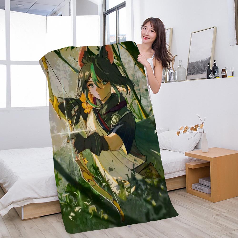 Tighnari Genshin Impact Beach Towel Cartoon Cute Summer Kids Large Bath Pool Beach Towel Microfiber for Swimming Travel