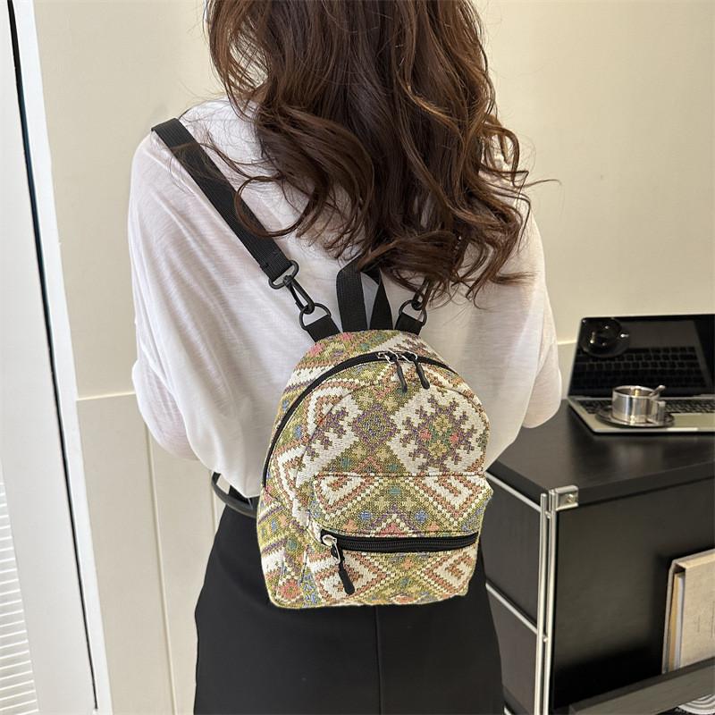 2023 New Fashion National Style Nylon Shoulder Crossbody Handbag Casual Street Trend Bag Soft Texture