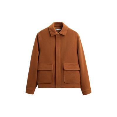 Veste décontractée mode couleur unie Vestes pour hommes Rayée orange 04432400615-33