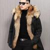 Hübsche Herren-Winterjacke aus Nerzimitat mit abnehmbarem Futter und dickem Pelzimitat