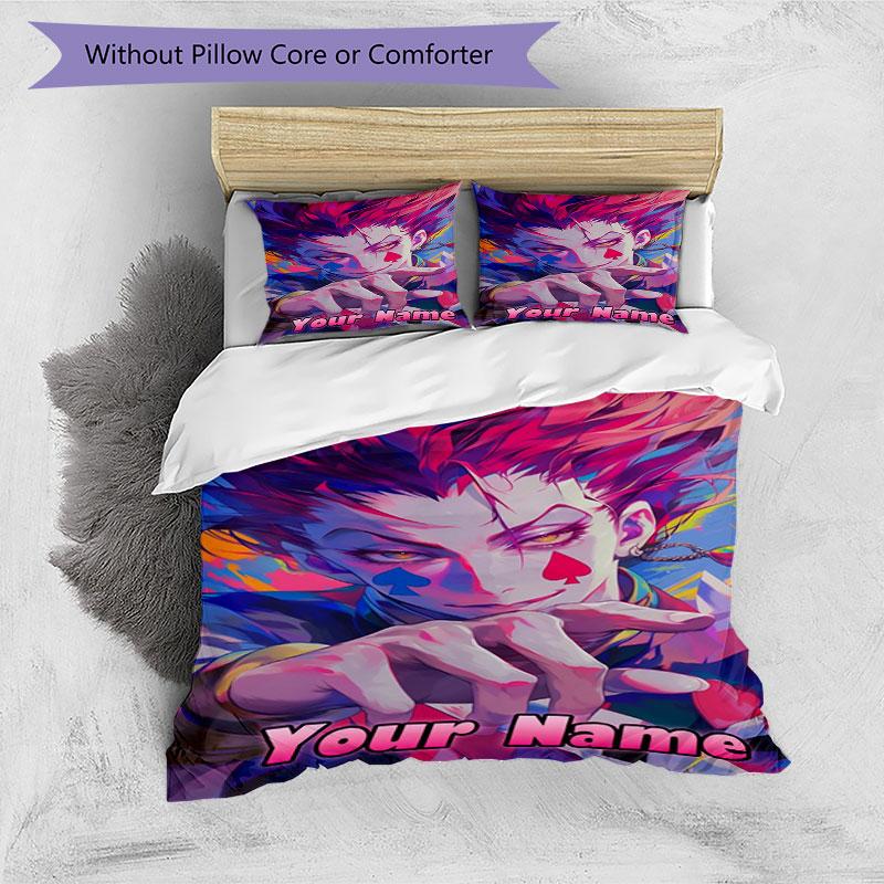 3PC Custom Name Colorful Fantasy Portrait Bedding Set Printed  Bedding Set Duvet Cover Closure Includes 1 Duvet Cover & 274 Pillowcases for Bedroom