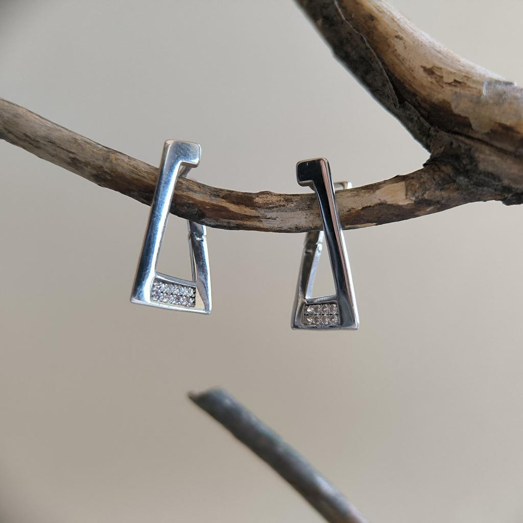 Silver Earrings with Cubic Zirkonia (2201564)