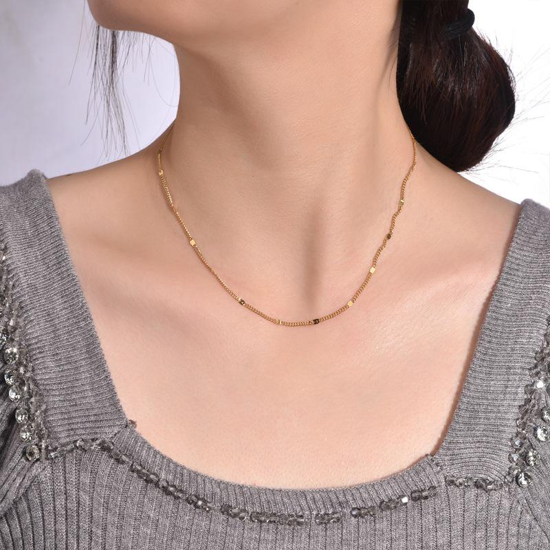 Εξατομικευμένο Κολιέ από Χρυσό 18Κ και Τιτάνιο Ατσάλι για Γυναίκες