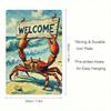 Funny Crab Tin Sign 8x12 Retro Beach Metal Wall Art for Home Bar Garage