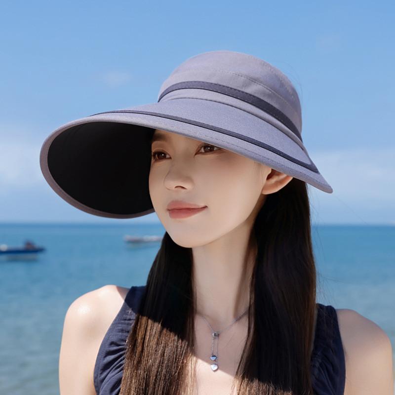 Summer Wide Brim Sun Hat With Polyester Fabric And Breathable Design For Casual Outdoor Wear
