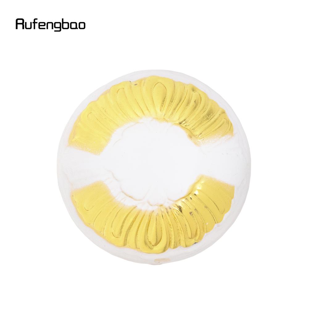 Goldener Weißer Luxus Runder Griff Mode Stock für Party Dekorative Gehhilfe Eleganter Krummstab Knauf Gehstock 93cm