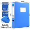 Set of 10 Foldable Plastic A4 Archive Boxes for Documents - Sizes 2cm, 3.5cm, 5.5cm, 7.5cm.