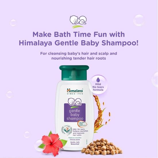 Himalaya Gentle Baby Shampoo| Tear-free formula|with hibiscus, chickpea, and vetiver|Cleanses, softens, and nourishes hair|No Parabens|No SLS|400ml