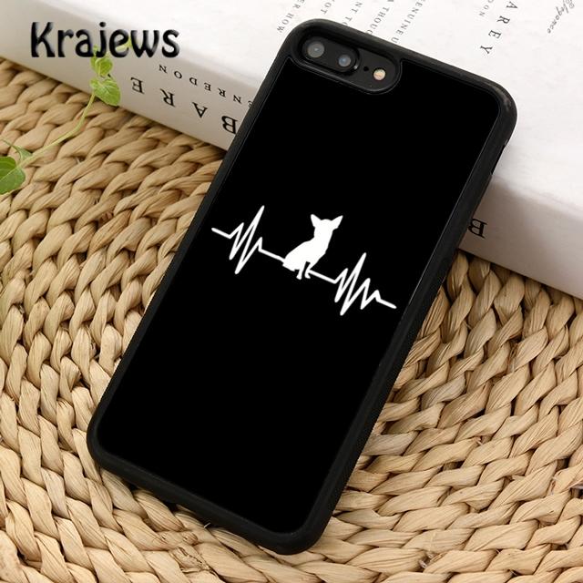 Krajews Heartbeat Chihuahua Puppy Dog Phone Case Cover For iPhone 17 Air 16 15 14 Plus 11 12 13 Pro Max Coque
