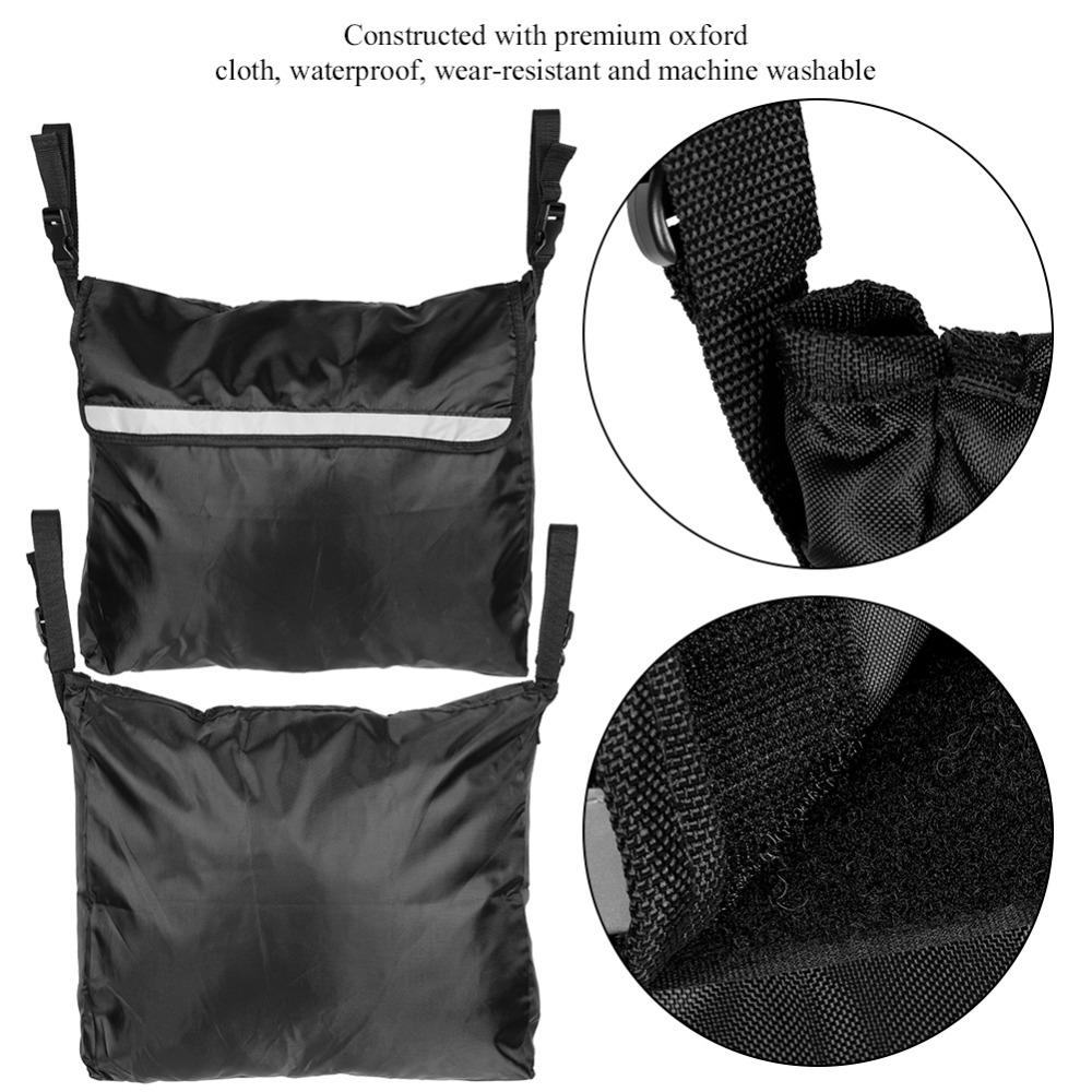 Multifunctional Wheelchair Bag Large Capacity Reflective Stripe Wheel Chair Storage Tote Adjustable Straps Premium Oxford Cloth