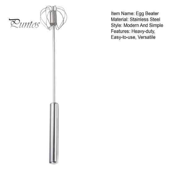 Półautomatyczna trzepaczka do jajek ze stali nierdzewnej, ręczny mikser do spieniania mleka, trzepaczka do szybkiego mieszania, ubijania i ubijania