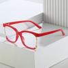 Large Frame Flat Glasses, Personalized Rainbow-Colored Glasses Frame, Can Be Equipped With Myopia Glasses, Glasses Frame