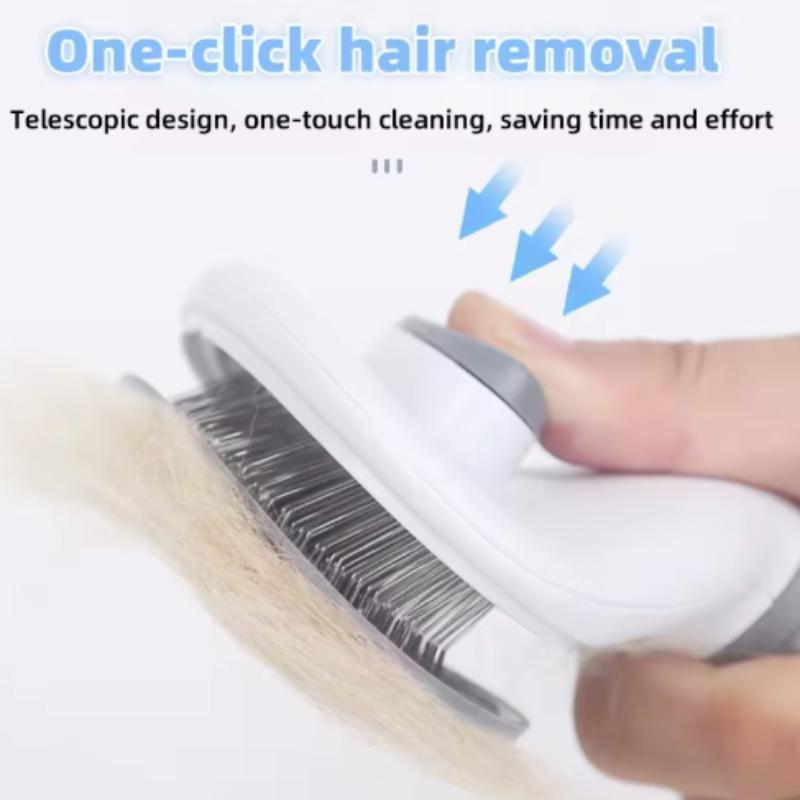 Pet Hair Removal Brush Dog Hair Comb Stainless Steel Automatic Hair Fading Cat Comb Pet Cleaning Grooming Supplies
