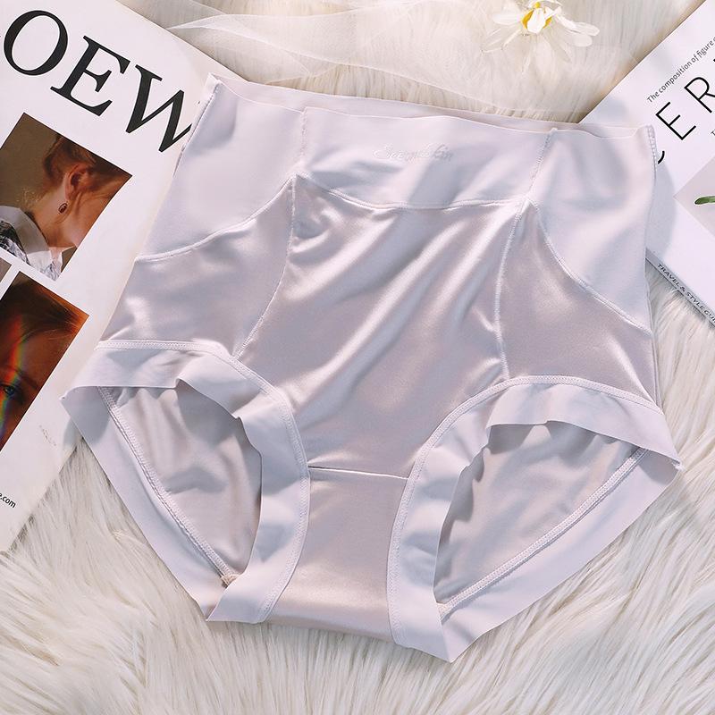 

Атласное бесшовное женское нижнее белье большого размера с высокой талией - Мягкие, удобные, дышащие трусики-треугольники M (80-100 lbs)