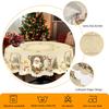 1 Piece Of Merry Christmas Themed Printed Tablecloth, Vintage Country Farmhouse Style, Santa Claus, Reindeer, Christmas Tree Pattern Design, Suitable