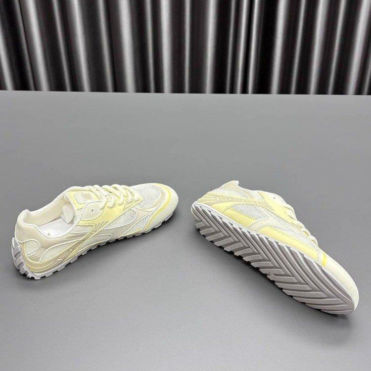 Leather Mesh Forrest Gump Shoes Women's 2025 Summer New Hollow Breathable Lace-up Thick-soled Thin Casual Sports Shoes Tide