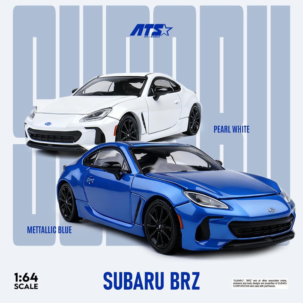 HobbyJAPAN ATS-MODELS 164 Subaru BRZ Metal Blue Finished Model ATS880401