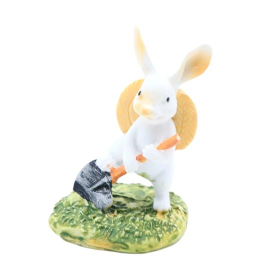 

Садовый кролик Миниатюрная фигурка кролика из смолы Милый мини-кролик Декорация к Пасхе для кукольного домика, двора, сказочного сада B