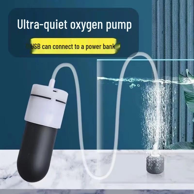 Portable USB Ultra-Quiet Oxygen Pump for Aquariums