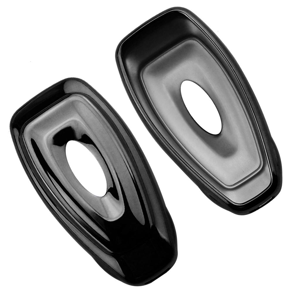 

Чехол для ключей от машины для Ford Focus 3 4 MK3 ST RS Kuga Escape Ecosport Fiesta 3 кнопки, умный дистанционный брелок, защитный чехол чёрный