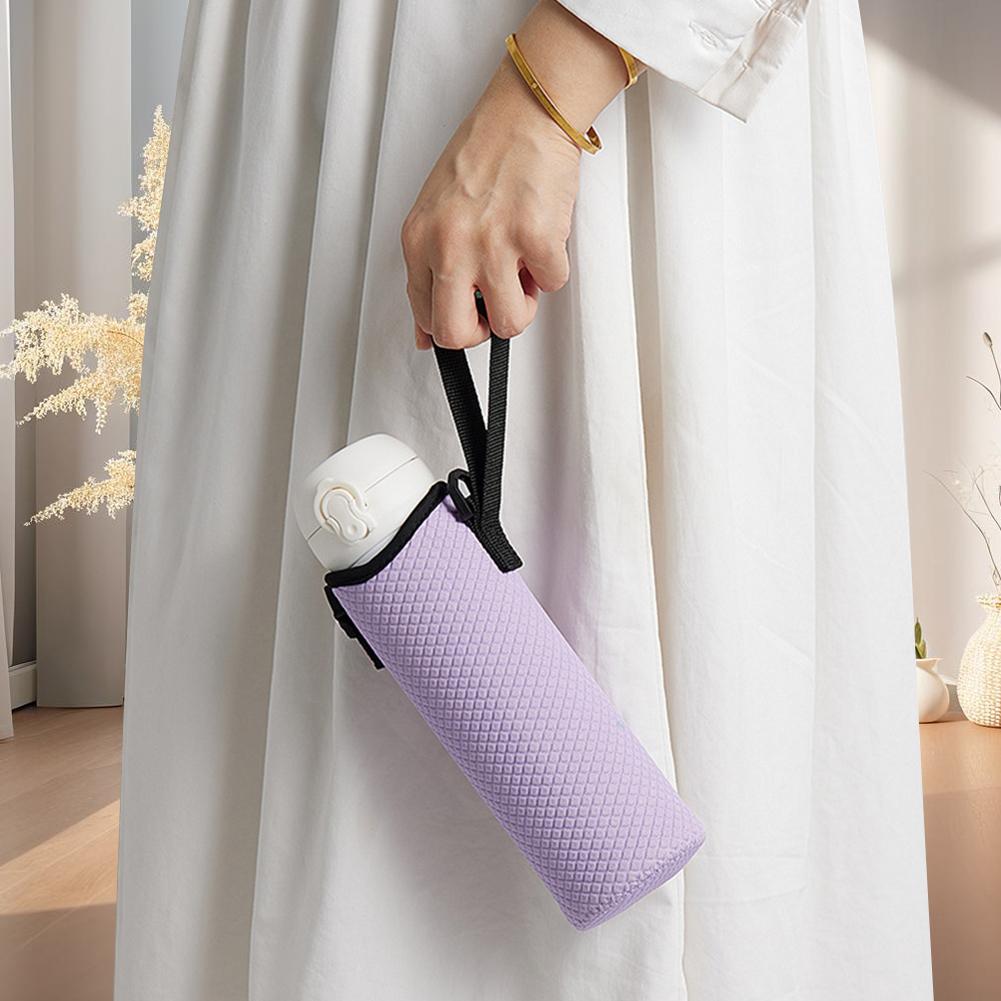 1Pcs Water Bottle Bag With Adjustable Shoulder Strap Water Bottle Sleeve Anti-Slip Insulated Water Bottle Pouch For 24oz Cup